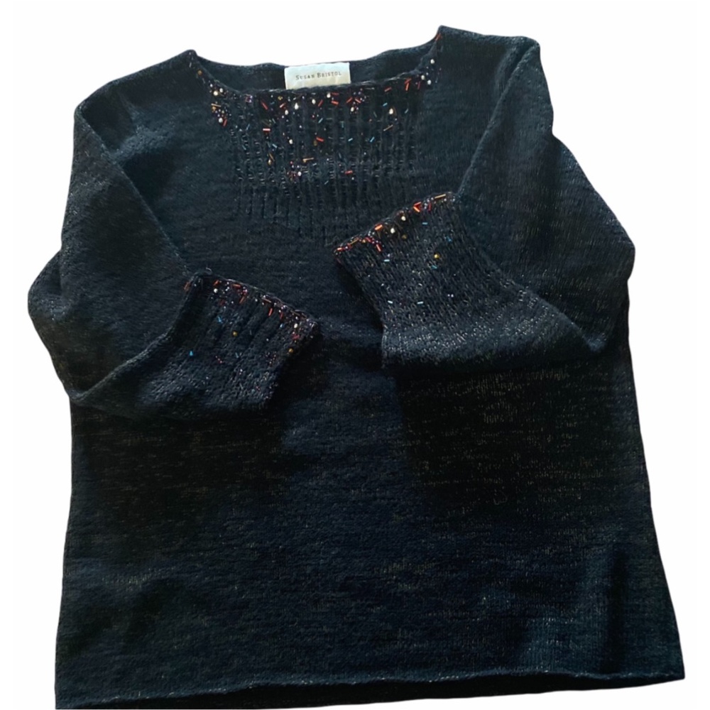 SUSAN BRISTOL BLACK  SWEATER XL